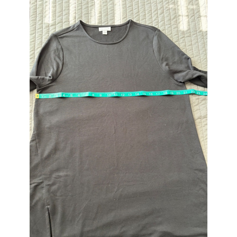 Pure Jill Luxe Tencel Asymmetrical Sharkbite Tunic Top Black Womens Medium - Picture 7 of 8
